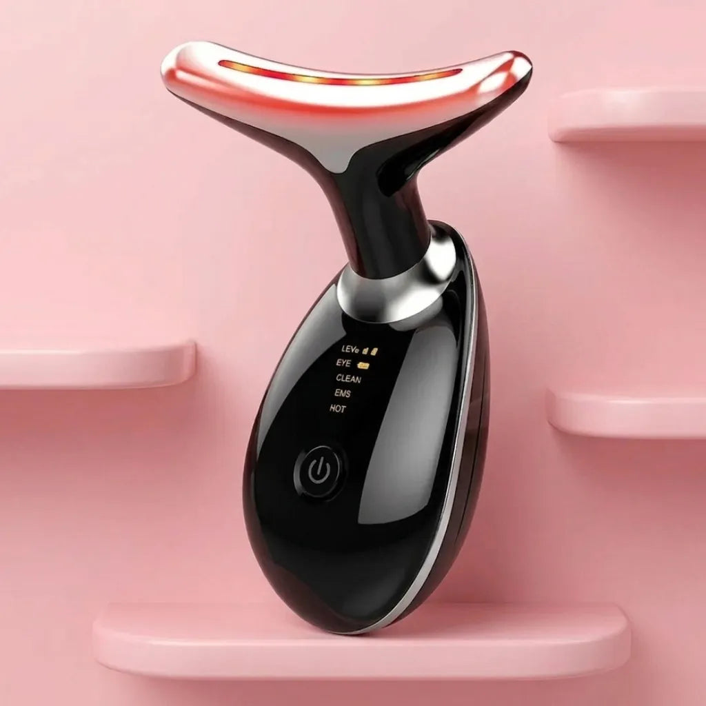Massaggiatore per il viso SkinGlowUp con tre modalità: stimola il collagene, aiuta il drenaggio linfatico e rimuove le impurità.